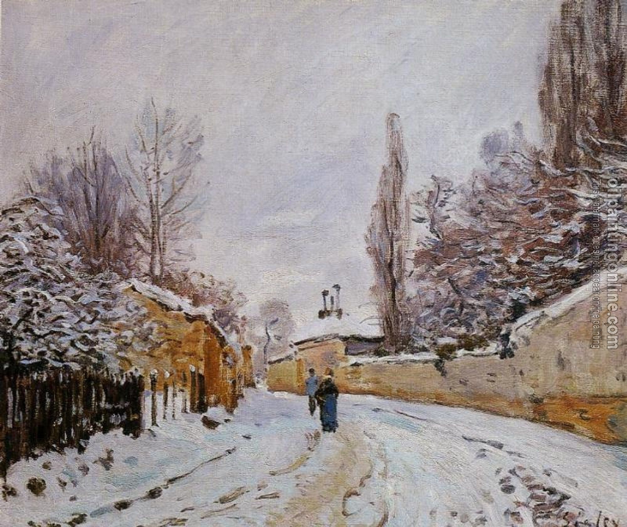 Sisley, Alfred - Road under Snow, Louveciennes